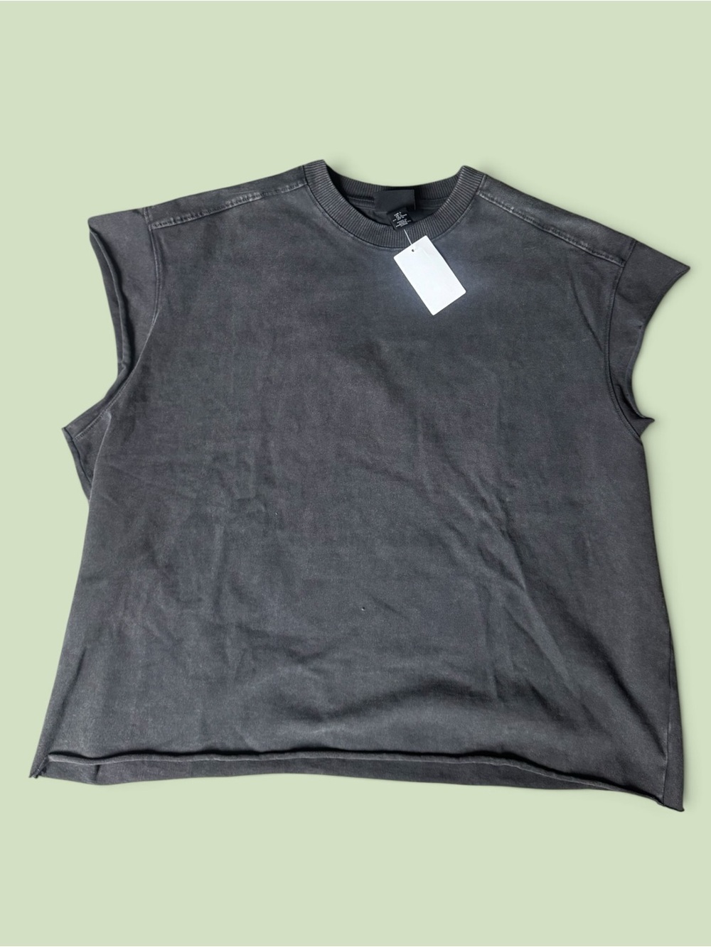 H&M Men's Sleeveless Crewneck Tank - Charcoal Black